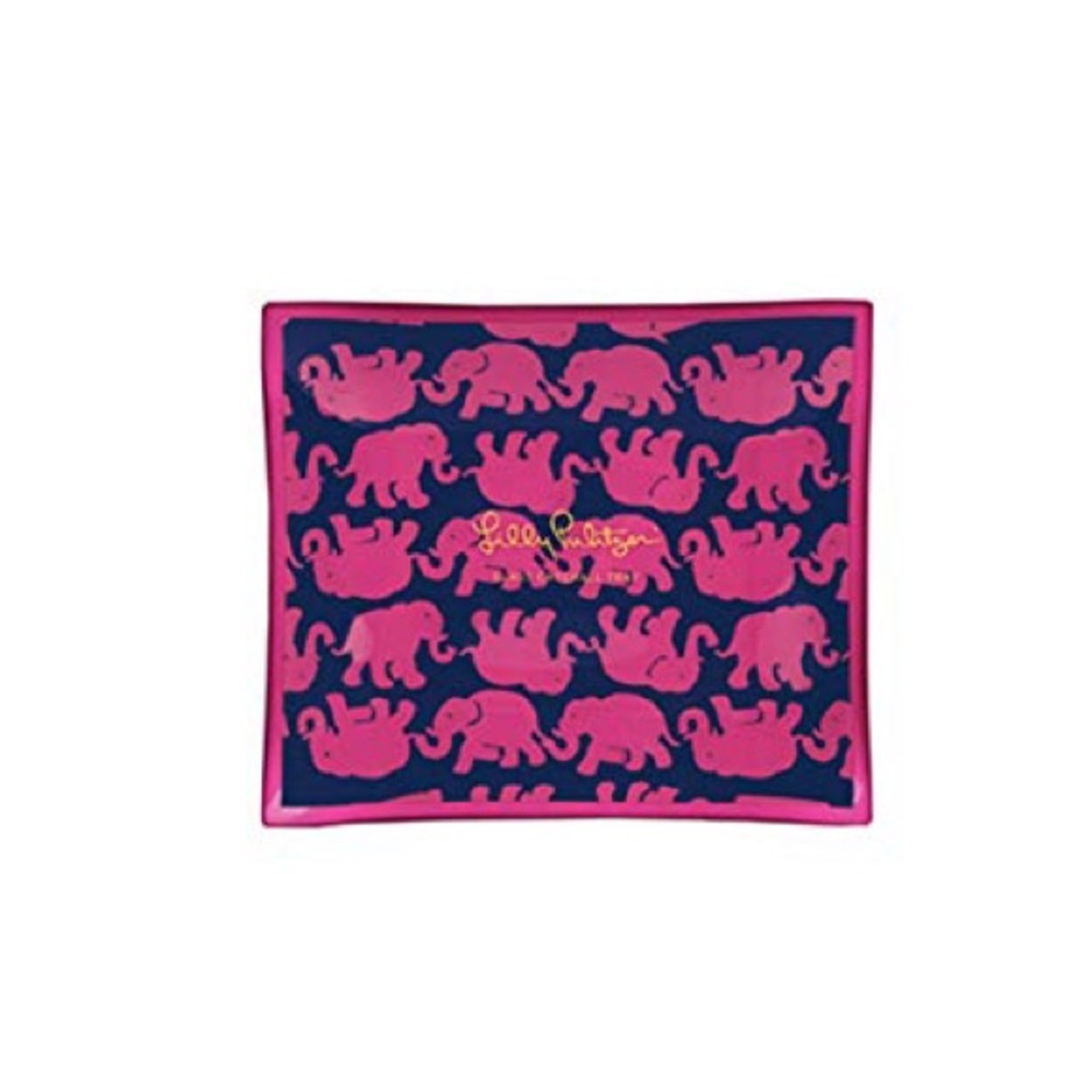 Lilly Pulitzer medium glass catchall tray